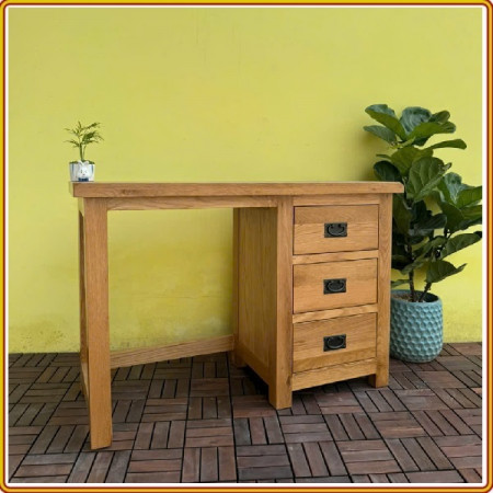 Rustic Oak : Bàn Làm Việc + 3 Ngăn Kéo